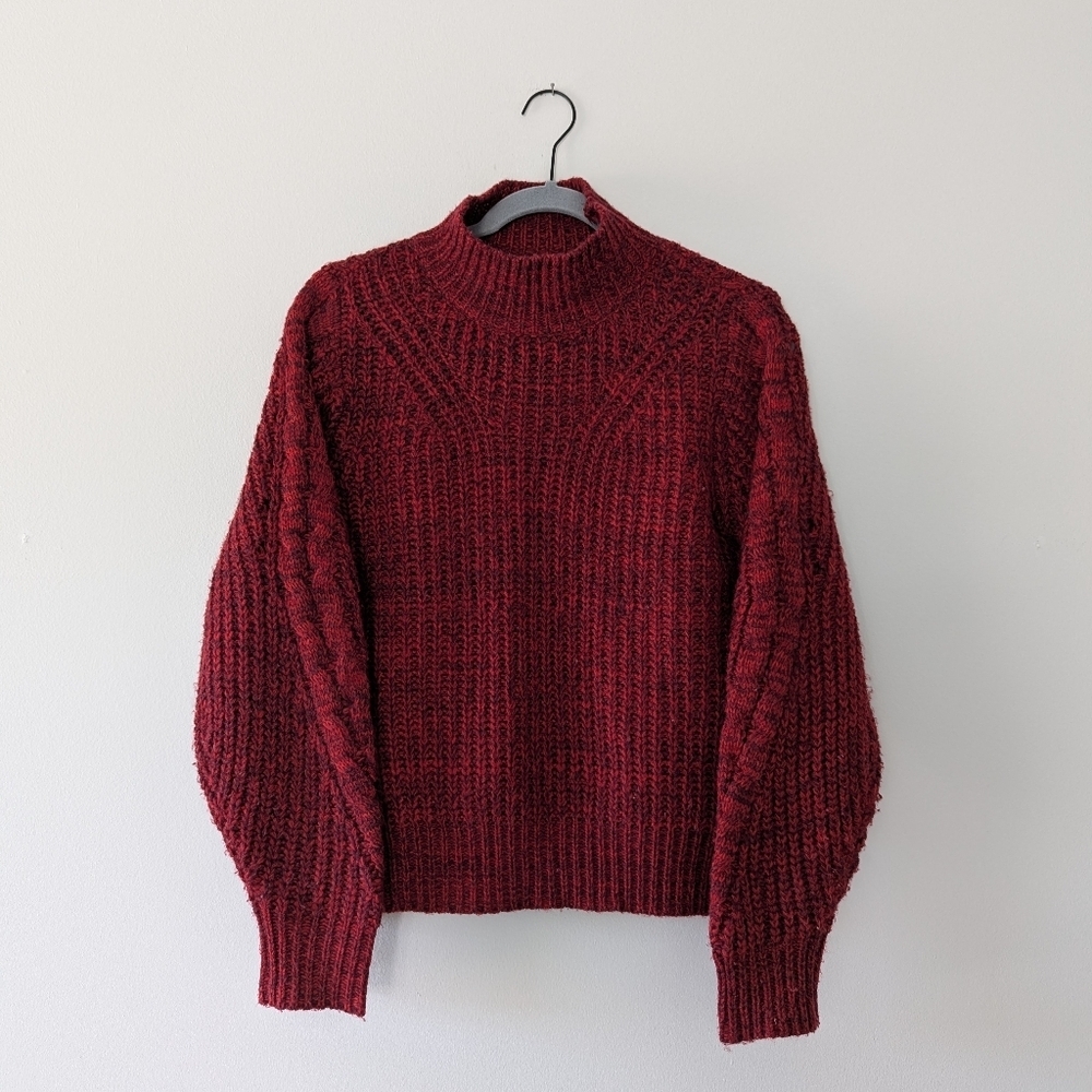 Evereve John + Jenn Chunky Cable Knit Marled Sweater Soft Ribbed